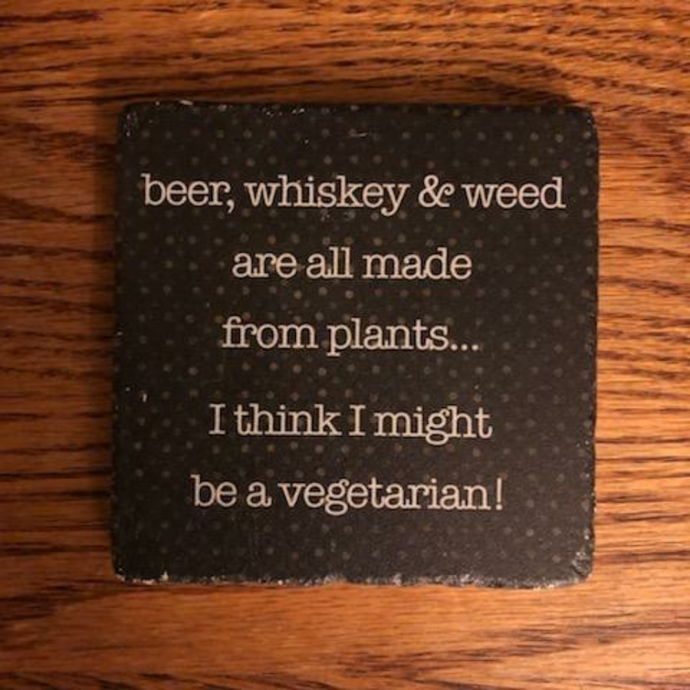 Joke Drink Coaster with Cork Backing